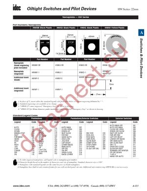 OCW-11-R datasheet  